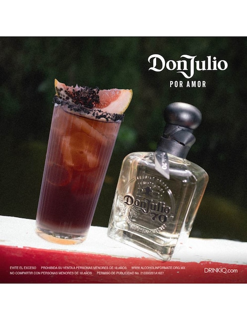 Tequila Don Julio 70 tipo añejo cristalino 700 ml 2