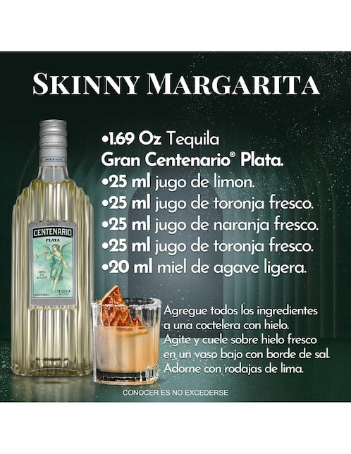 Tequila Centenario tipo plata y joven 700 ml 4