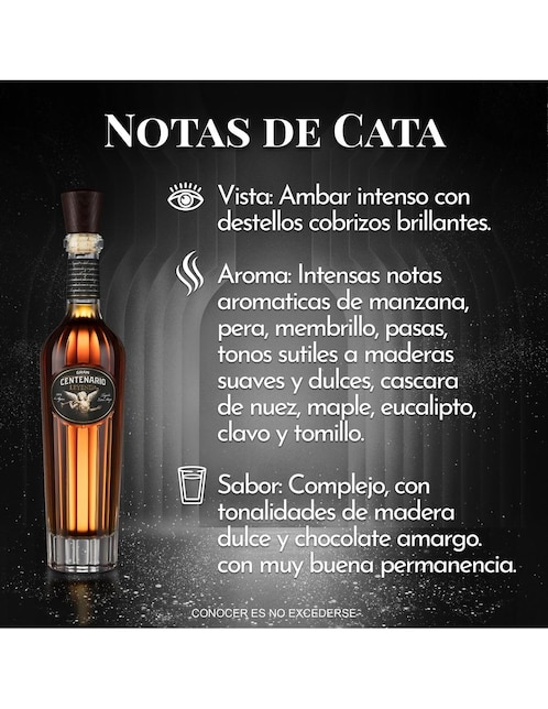 Tequila Centenario tipo añejo 750 ml 3