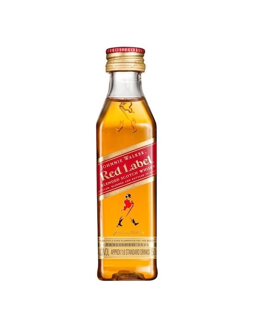 Caja de 50 Whisky Johnnie Walker Etiqueta Roja Mini 50 ml