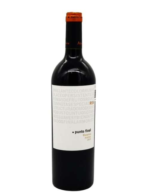 Caja de 12 piezas Vino Tinto Punto Final Reserva Malbec 750 ml