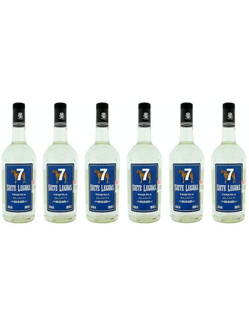 Pack de 6 Tequilas 7 Leguas Blanco 1 L