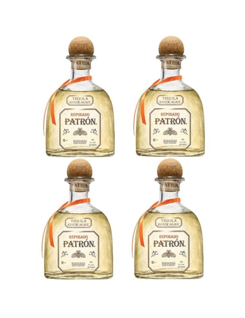 Pack de 4 Tequilas Patrón reposado 750 ml