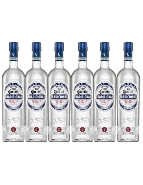 Pack de 6 Tequilas José Cuervo Tradicional Plata 695 ml