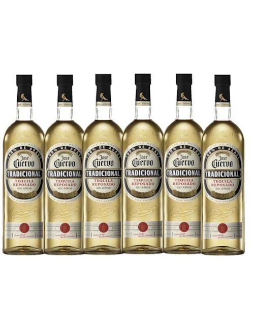 Pack de 6 Tequilas José Cuervo Tradicional Reposado 950 ml