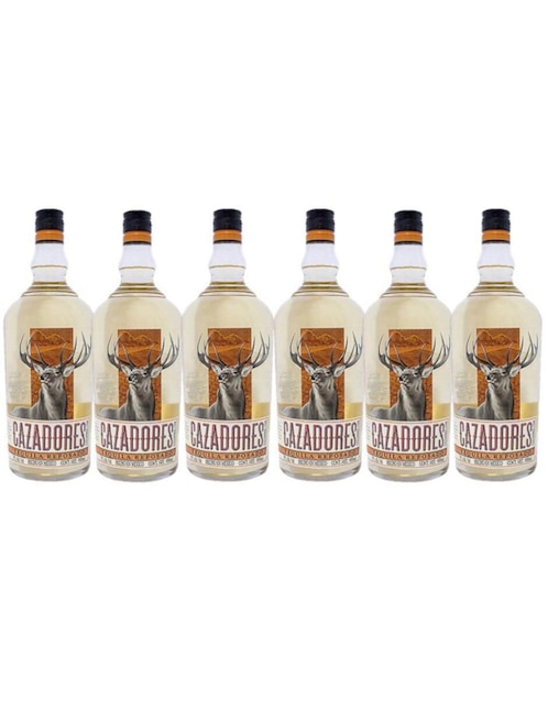 Tequila Cazadores tipo Reposado 6 piezas 950 ml c/u