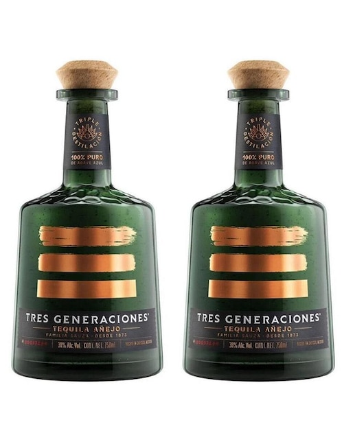 Tequila Sauza tipo Añejo 2 piezas 750 ml c/u