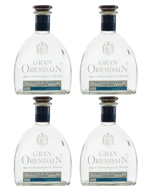 GRAN ORENDAIN Caja de tequila Gran Orendain tipo Blanco 4 piezas 750 ml c/u