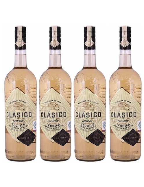 Caja de tequila Centinela tipo Reposado 4 piezas 1 L c/u