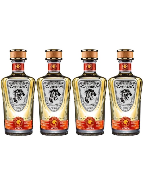 Caja de tequila Carrera tipo Reposado 4 piezas 750 ml c/u