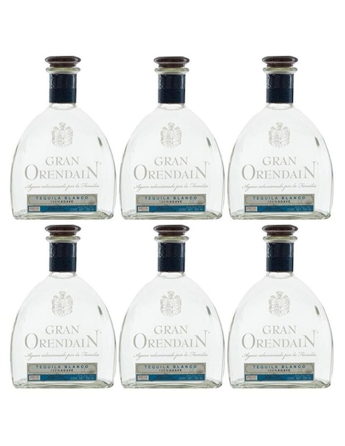 GRAN ORENDAIN Caja de tequila Gran Orendain tipo Blanco 6 piezas 750 ml c/u