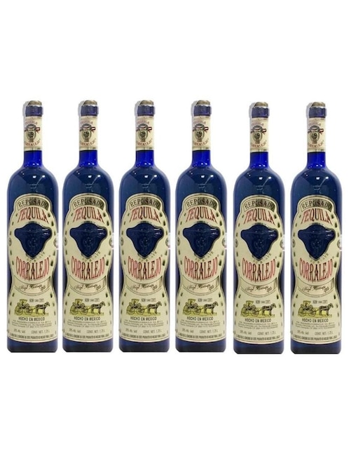 Caja de tequila Corralejo tipo Reposado 6 piezas 1.75 L c/u