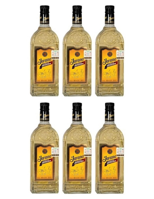 Caja de tequila Jarana tipo Reposado 6 piezas 1 L c/u