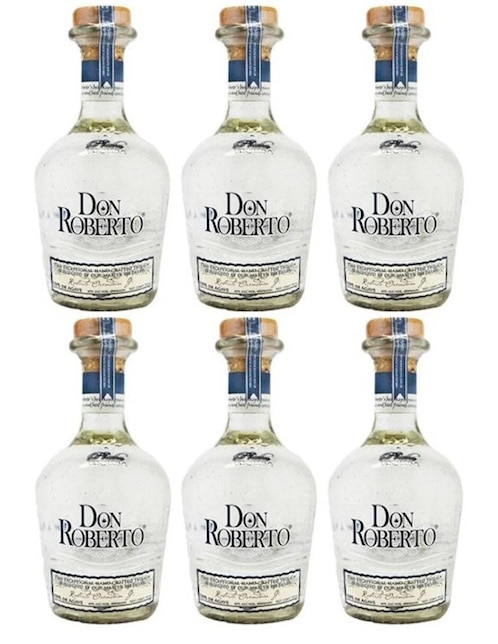 Caja de tequila Don Roberto tipo Plata 6 piezas 700 ml c/u