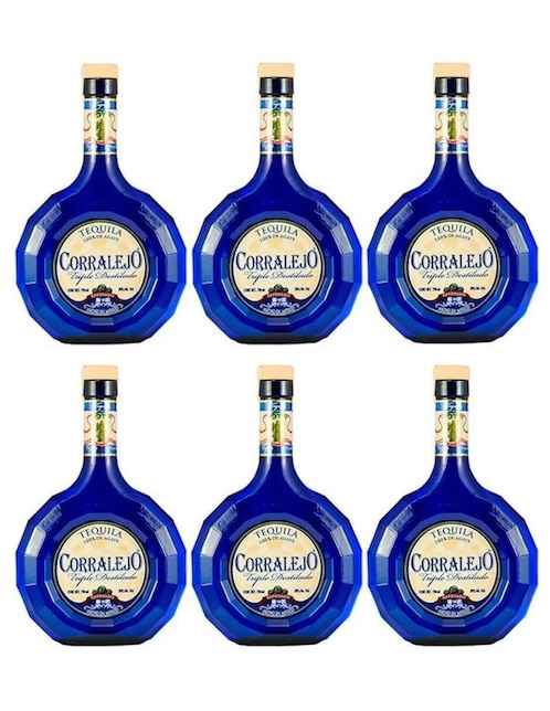 Caja de 6 piezas Tequila Corralejo Triple Destilado 750 ml