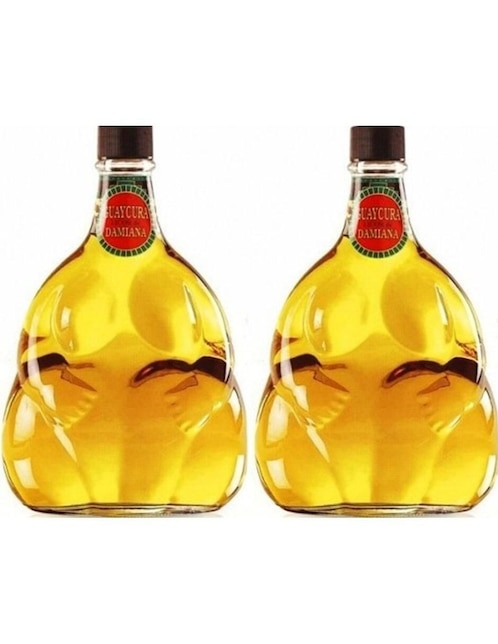 Paquete de 2 piezas Licor Damiana Guaycura mini 50 ml