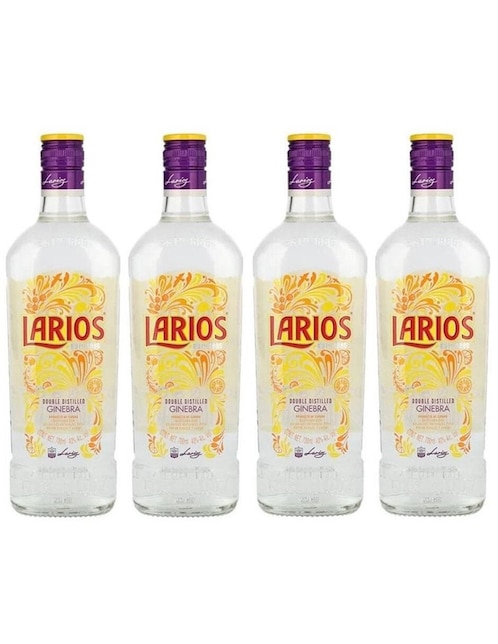 Caja de 4 piezas Ginebra Larios 700 ml