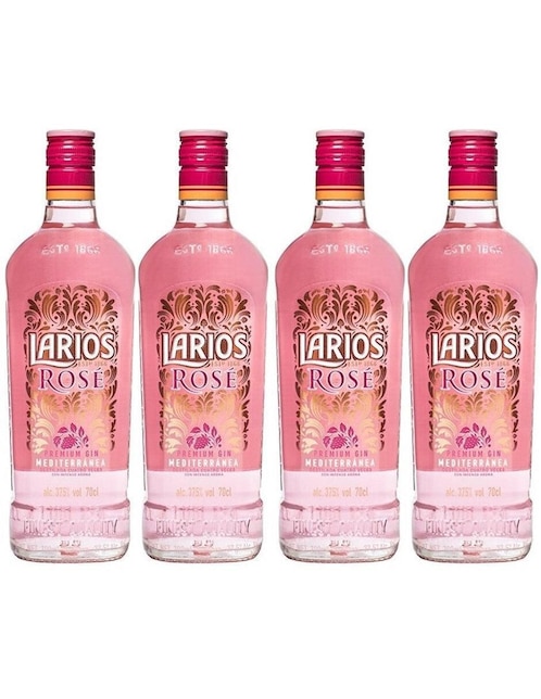 Caja de 4 piezas Ginebra Larios Rose 700 ml