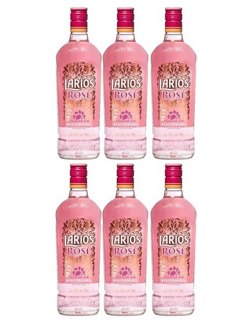 Caja de 6 piezas Ginebra Rose 700 ml