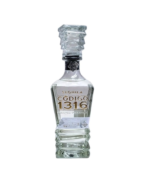 Botella de tequila Código 1316 Añejo Cristalino 750 ml