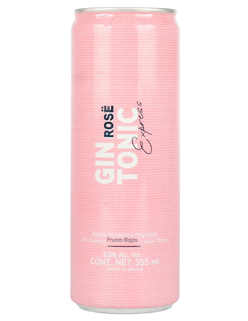 Cocktail Gin Tonic Rose Express sabor frutos rojos 355 ml 1