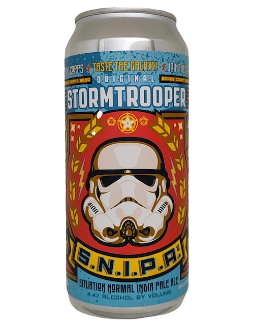 Cerveza Vocation Original Stormtrooper S.N.I.P.A. Situation Normal India Pale Ale clara frutas tropicales 440 ml