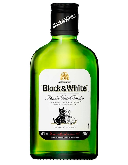 Whisky scotch Black & White Blended 200 ml