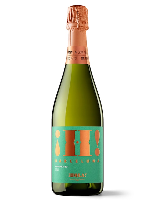 Vino espumoso blanco macabeo ¡Hola! Barcelona Organic Brut España 750 ml