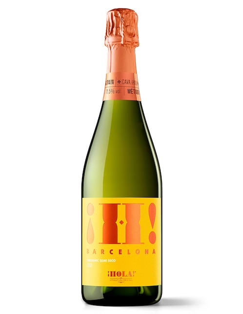 Vino espumoso blanco macabeo ¡Hola! Barcelona Organic Semi Seco España 750 ml