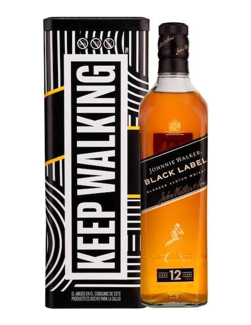 Whisky Scotch Johnnie Walker Black Label edición especial La gran fiesta México 750 ml