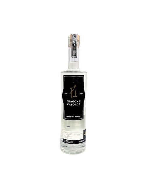 Tequila Dragón De Catorce 100% puro de agave tipo Plata 750 ml