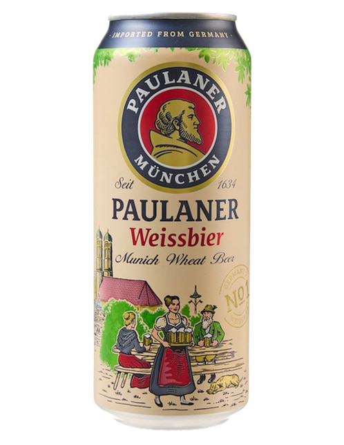 PAULANER Cerveza clara Paulaner Weissbier tostado lata 500 ml