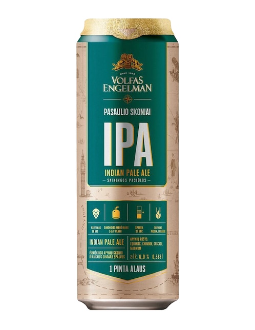 VOLFAS Cerveza clara Volfas amargo 568 ml