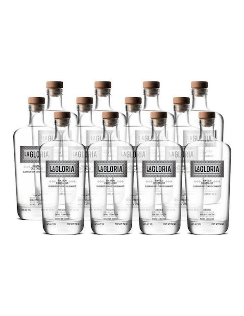 Set ron La Gloria Añejo Cristalino 750 ml