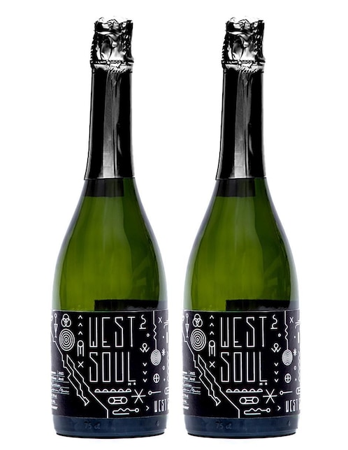 VINOS DEL OESTE Set de vino espumoso Chardonnay Vinos Del Oeste West Soul México 750 ml