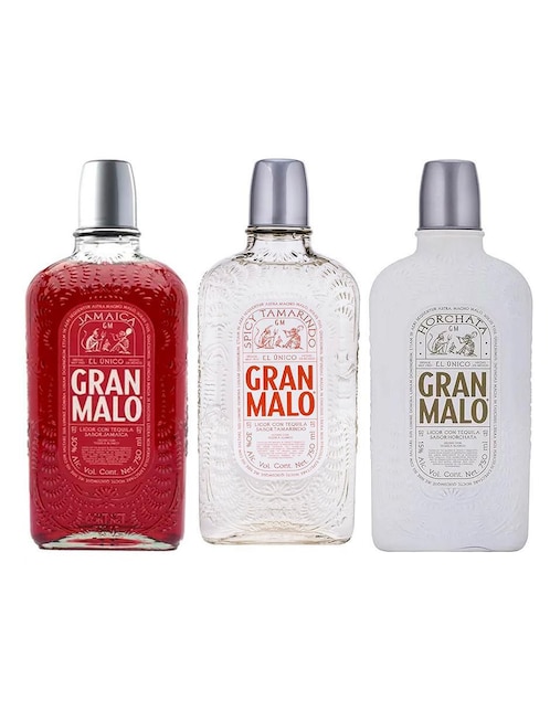 Set licor de tequila Gran Malo Mixto 750 ml
