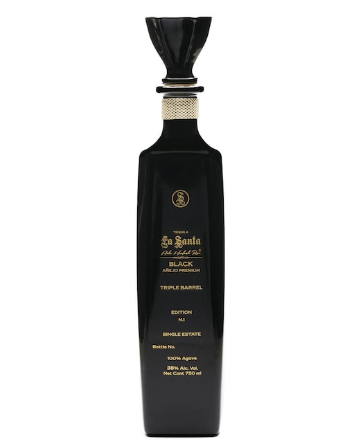 Tequila La Santa Black Triple Barrel La Santa añejo 750 ml