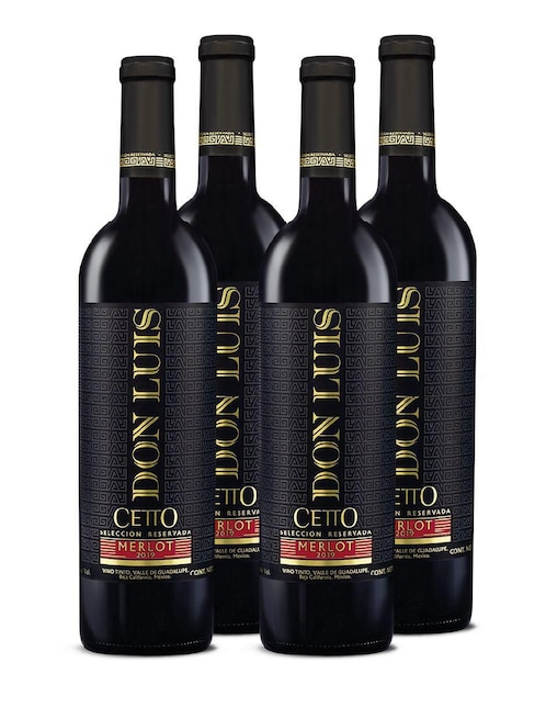 Set vino tinto La cetto Don Luis Merlot 750 ml