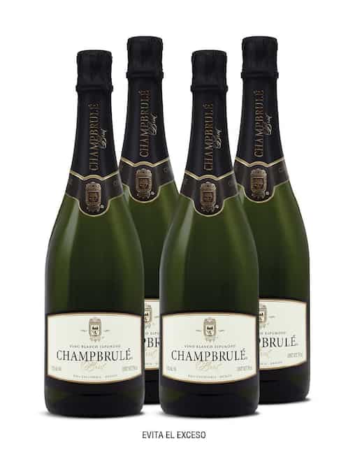 LA CETTO Set de vino espumoso chardonnay La Cetto México 4 botellas