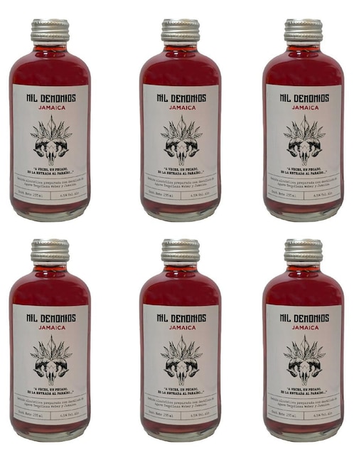 Set mix cocktail Mil demonios mil demonios sabor jamaica 295 ml