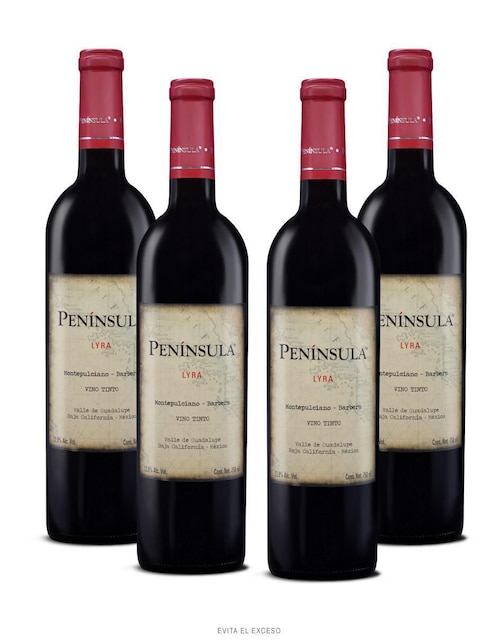 Set vino tinto La Cetto Península montepulciano 750 ml