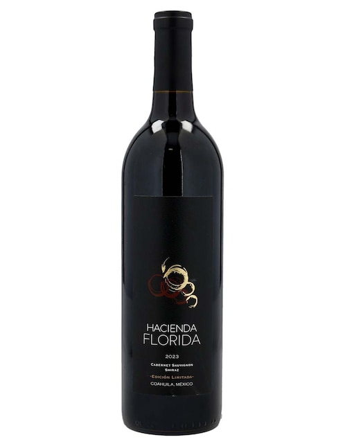 Vino tinto Cabernet Sauvignon y Shiraz Hacienda Florida México 750 ml