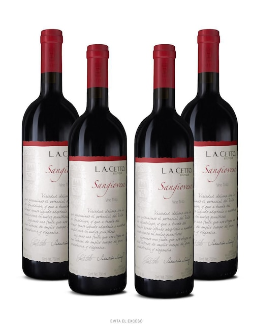 Set vino tinto La Cetto Boutique Sangiovese 750 ml