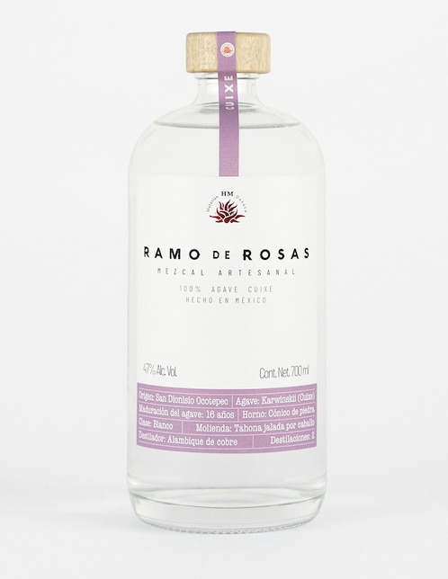 Mezcal Ramo de Rosas Cuishe 16 años joven 700 ml 1