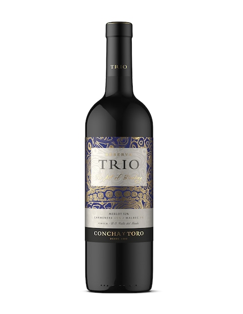 Vino tinto Concha y Toro Trio Merlot 750 ml