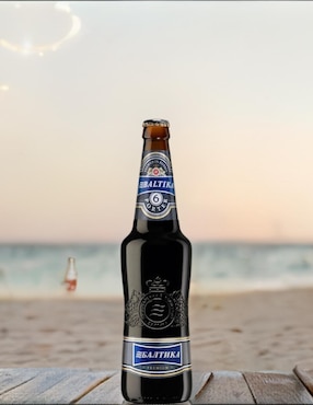 Cerveza obscura Baltika Porter artesanal amargo 450 ml
