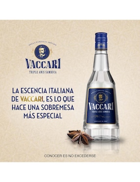 Licor Vaccari sabor dulce sambuca 700 ml