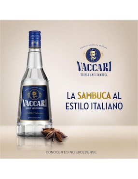 Licor Vaccari sabor dulce sambuca 700 ml