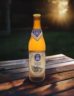 Cerveza clara Hb Hobrau Munchen lager amargo 500 ml