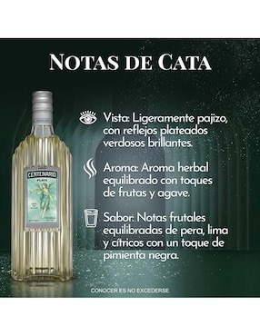 Tequila Centenario tipo Plata 700 ml